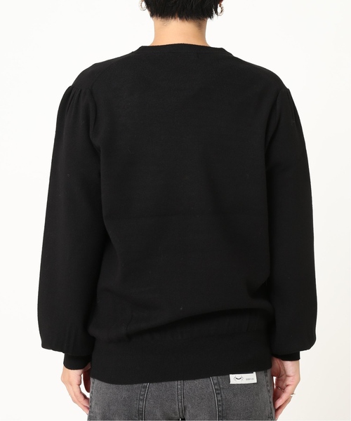 JOURNAL STANDARD relume（ジャーナルスタンダード　レリューム）の「《WEB限定追加2》ウォッシャブルパフスリーブプルオーバー（ニット/セーター・レディース・ブラック・FREE）」の7枚目の写真