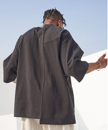 TENER（テネル）の「Unbalanced Neck Boxy T-Black（Tシャツ/カットソー）」