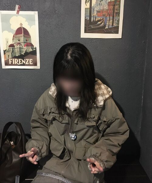OAFISH(オアフィッシュ)の「REVERSIBLE FRILL HOODED JACKET, BEIGE/CHECK(その他アウター・レディース・その他・FREE)」の7枚目の写真