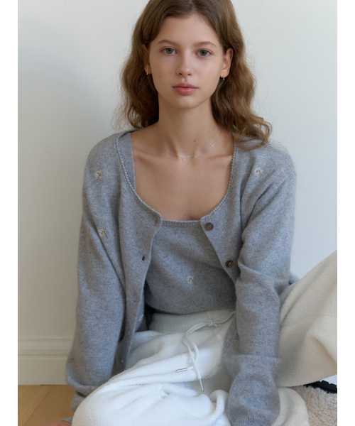 RE_L(リエル)の「Coton knit cardigan set_2piece (gray)(カーディガン/ボレロ・レディース・その他・FREE)」の2枚目の写真