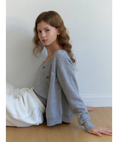 RE_L(リエル)の「Coton knit cardigan set_2piece (gray)(カーディガン/ボレロ・レディース・その他・FREE)」の4枚目の写真