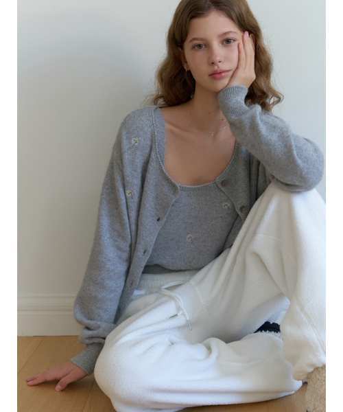 RE_L(リエル)の「Coton knit cardigan set_2piece (gray)(カーディガン/ボレロ・レディース・その他・FREE)」の6枚目の写真