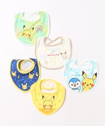 monpoke（モンポケ）の「monpoke モンポケ スタイ 5枚組 ピカチュウ（スタイ/よだれかけ）」