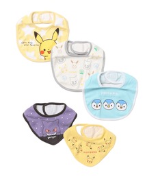 monpoke（モンポケ）の「monpoke モンポケ スタイ 5枚組 ピカチュウ（スタイ/よだれかけ）」