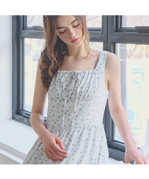 Ribbon shirring sleeveless dress_4 Colors
