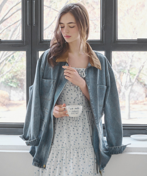SLOWLOLLI(スローローリ)の「Ribbon shirring sleeveless dress_4 Colors(ワンピース・レディース・アイボリー/ブラック/ブルー/インディゴブルー/オレンジ・FREE/2(L))」の13枚目の写真