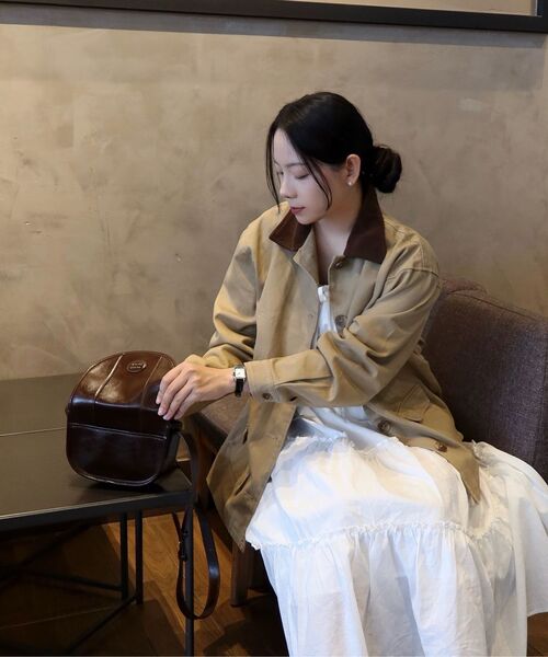 SLOWLOLLI(スローローリ)の「Ribbon shirring sleeveless dress_4 Colors(ワンピース・レディース・アイボリー/ブラック/ブルー/インディゴブルー/オレンジ・FREE/2(L))」の11枚目の写真
