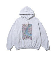 Han River Graphic Hoodie - White Melange