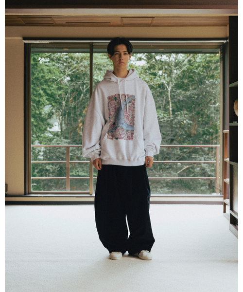 ANGLAN（アングラン）の「Han River Graphic Hoodie - White Melange（パーカー・メンズ・その他・FREE）」の7枚目の写真