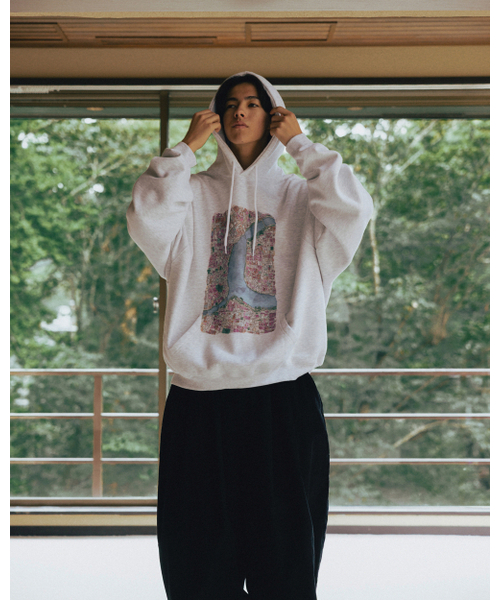 ANGLAN（アングラン）の「Han River Graphic Hoodie - White Melange（パーカー・メンズ・その他・FREE）」の6枚目の写真