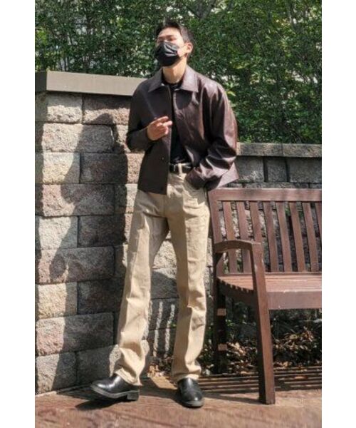DRAW FIT（ドローフィット）の「ラインスモークレザージャケット[SMOKE BROWN]（ライダースジャケット・メンズ・その他・LARGE/MEDIUM/X-LARGE）」の3枚目の写真