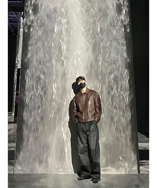 DRAW FIT（ドローフィット）の「ラインスモークレザージャケット[SMOKE BROWN]（ライダースジャケット・メンズ・その他・LARGE/MEDIUM/X-LARGE）」の6枚目の写真