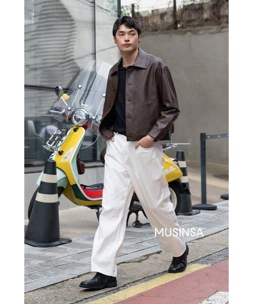 DRAW FIT（ドローフィット）の「ラインスモークレザージャケット[SMOKE BROWN]（ライダースジャケット・メンズ・その他・LARGE/MEDIUM/X-LARGE）」の7枚目の写真
