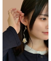 【Agaro】No.494 フラワーモチーフピアス サージカルステンレス (MA)