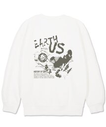 アースウィズアース ルーズフィット スウェットシャツ_ホワイト