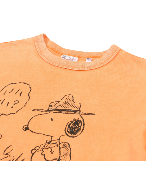 PENFIELD（ペンフィールド）の「[P x PEANUTS] RINGER CROP TS ORANGE_FQ2KT781（Tシャツ/カットソー・レディース・オレンジ・SMALL）」の4枚目の写真
