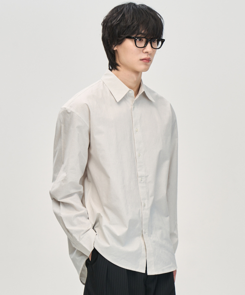 PRAIRIE(KR)(プレーリー)の「コンフォートシャドーストライプシャツ (アイボリー)(シャツ/ブラウス・メンズ・アイボリー・MEDIUM/LARGE)」の2枚目の写真