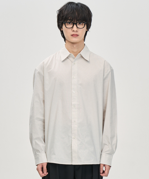 PRAIRIE(KR)(プレーリー)の「コンフォートシャドーストライプシャツ (アイボリー)(シャツ/ブラウス・メンズ・アイボリー・MEDIUM/LARGE)」の3枚目の写真
