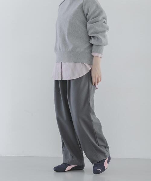 URBAN RESEARCH Sonny Label(アーバンリサーチサニーレーベル)の「『UR TECH SMOOTHLUXE』イージーワイドコクーンパンツ(その他パンツ・レディース・グレー/ホワイト系その他・36/38)」の17枚目の写真