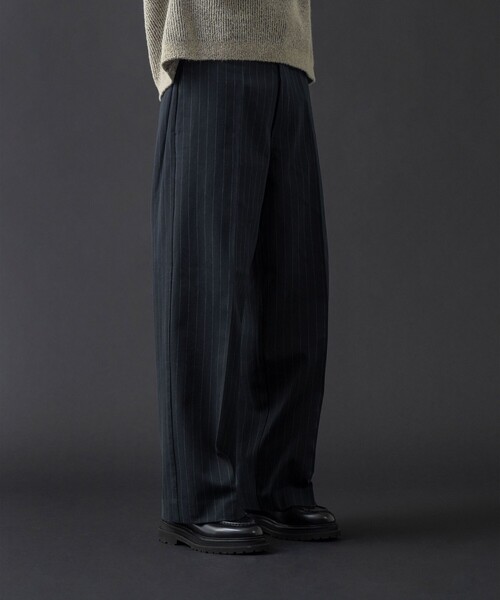 monkey time ワイド ストレート ストライプ Dickies × monkey time＞ストライプ バギー パンツ（チノパンツ