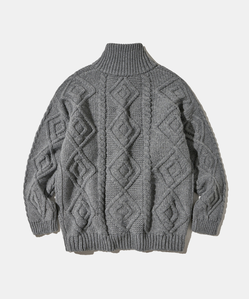 Diamond Layla(ダイアモンドレイラ)の「Turtleneck Two Buttons Cardigan C8 Dark gray Melange(カーディガン/ボレロ・レディース・その他・MEDIUM/LARGE)」の10枚目の写真