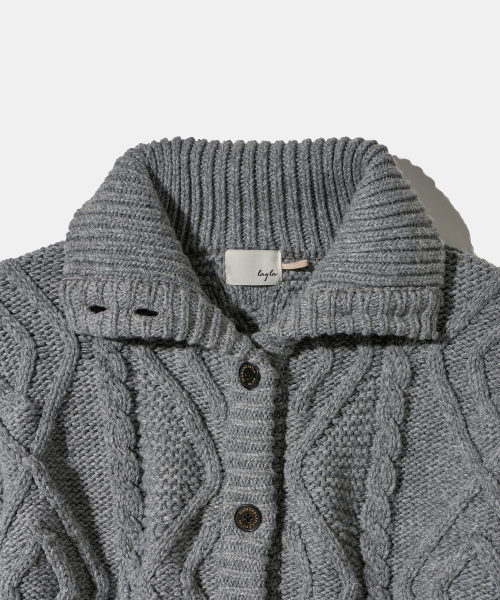 Diamond Layla(ダイアモンドレイラ)の「Turtleneck Two Buttons Cardigan C8 Dark gray Melange(カーディガン/ボレロ・レディース・その他・MEDIUM/LARGE)」の12枚目の写真
