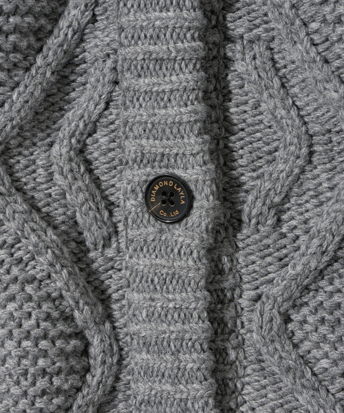 Diamond Layla(ダイアモンドレイラ)の「Turtleneck Two Buttons Cardigan C8 Dark gray Melange(カーディガン/ボレロ・レディース・その他・MEDIUM/LARGE)」の13枚目の写真
