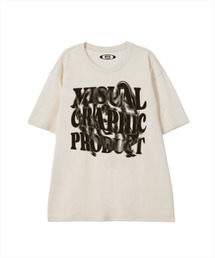 スピンロゴ半袖Tシャツクリーム