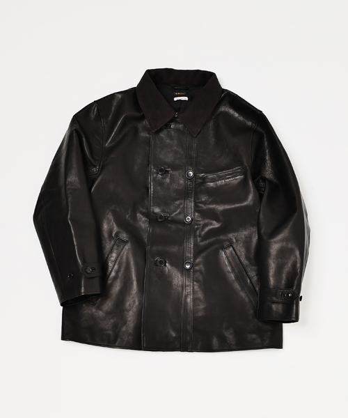 ÉDIFICE ブラックレザーライダースジャケット L EDIFICE（エディフィス） 革ジャン ライダース ナッパレザー シングル