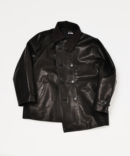 L`etiquette × EDIFICE】Le Corbusier レザー ジャケット（ライダース