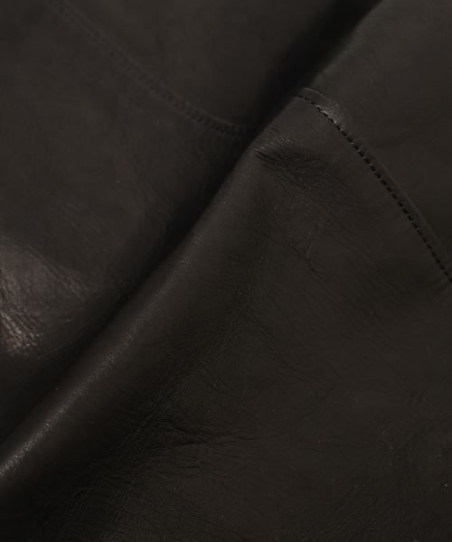 L`etiquette × EDIFICE】Le Corbusier レザー ジャケット（ライダース