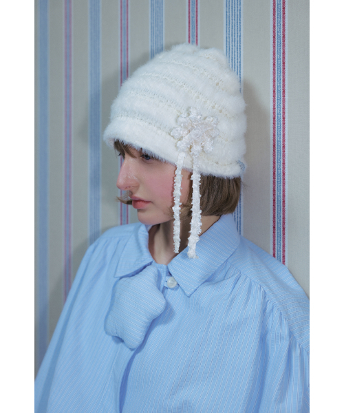 POESIEDAME(ポエジダム)の「TWEED RIBBON BROOCH IN CREAM(ブローチ/コサージュ・レディース・その他・FREE)」の7枚目の写真