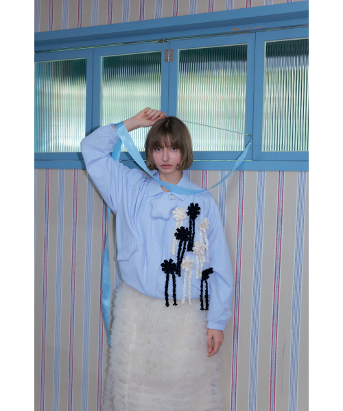 POESIEDAME(ポエジダム)の「TWEED RIBBON BROOCH IN CREAM(ブローチ/コサージュ・レディース・その他・FREE)」の9枚目の写真