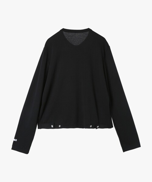 agnes b.(アニエスベー)の「W agnes b.×HH LIFA Merino Cardigan Pressions(カーディガン/ボレロ・レディース・ブラック・LARGE/MEDIUM/SMALL)」の2枚目の写真