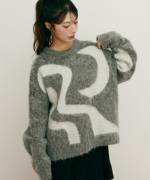 Auntie Rosa | 【 shochan direction item 】ジオメトリックジャガードシャギーニット(ニット/セーター)