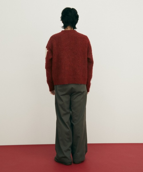 Auntie Rosa（アンティローザ）の「【 shochan direction item 】ジオメトリックジャガードシャギーニット（ニット/セーター・レディース・グレー/レッド・FREE）」の18枚目の写真