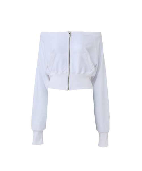 Off Shoulder Zip Up — топ с открытыми плечами и молнией