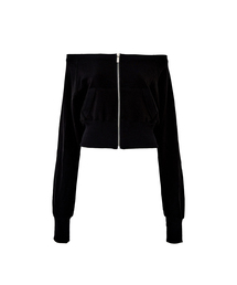 OFF SHOULDER ZIP UP
