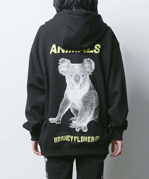 Monkey Flower(モンキーフラワー)の「共用ラブコアラルーズフィットフードBLACK / MS1WHD03U81(パーカー・メンズ・その他・LARGE/SMALL)」の3枚目の写真