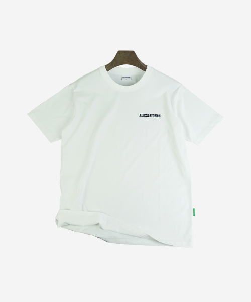 ALEXNAIDEN(アレックスエンエイデン)の「フロッピー スモールロゴ 半袖Tシャツ(ホワイト)(Tシャツ/カットソー・レディース・ホワイト・MEDIUM/LARGE/X-LARGE)」の1枚目の写真
