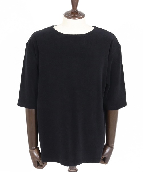CAMBIO(カンビオ)の「mt10148- ボートネックパイル5分袖カットソー(CMB-R0205)(Tシャツ/カットソー・メンズ・ブラック/グレー/ホワイト・S/M/L)」の20枚目の写真