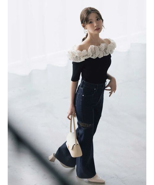 MERCURYDUO（マーキュリーデュオ）の「スエードハンドバッグ（ハンドバッグ・レディース・ブラウン/アイボリー・FREE）」の14枚目の写真