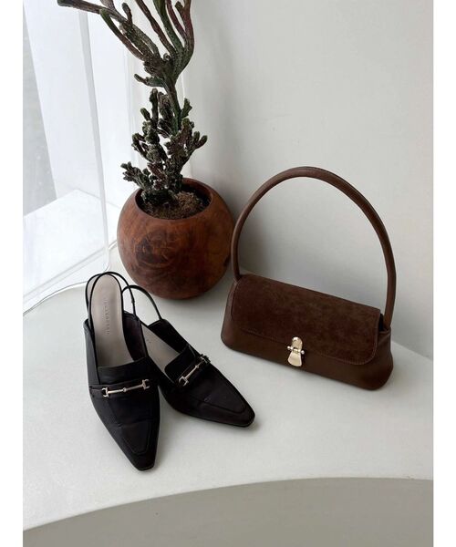 MERCURYDUO（マーキュリーデュオ）の「スエードハンドバッグ（ハンドバッグ・レディース・ブラウン/アイボリー・FREE）」の3枚目の写真