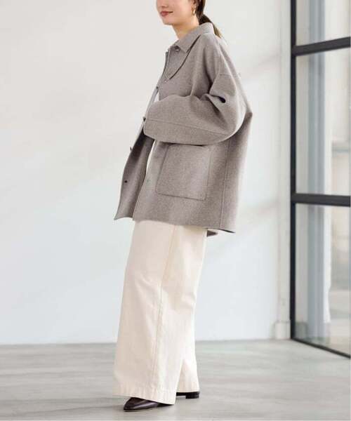 FRAMeWORK（フレームワーク）の「≪追加≫ハミルトンバルカラーミドルコート（ステンカラーコート・レディース・グレー・38/36）」の3枚目の写真