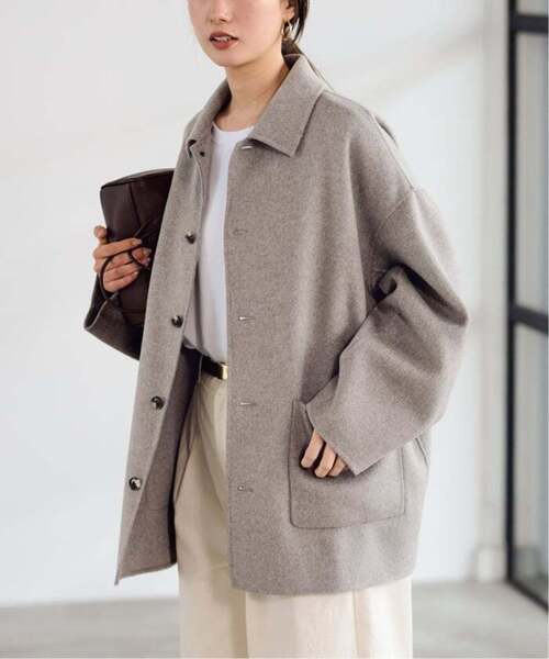 FRAMeWORK（フレームワーク）の「≪追加≫ハミルトンバルカラーミドルコート（ステンカラーコート・レディース・グレー・38/36）」の7枚目の写真
