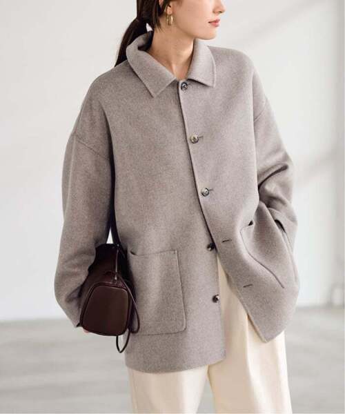 FRAMeWORK（フレームワーク）の「≪追加≫ハミルトンバルカラーミドルコート（ステンカラーコート・レディース・グレー・38/36）」の11枚目の写真