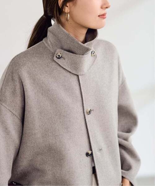 FRAMeWORK（フレームワーク）の「≪追加≫ハミルトンバルカラーミドルコート（ステンカラーコート・レディース・グレー・38/36）」の17枚目の写真