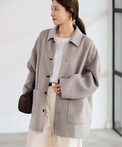 FRAMeWORK(フレームワーク)の「≪追加≫ハミルトンバルカラーミドルコート(ステンカラーコート・レディース・グレー・38/36)」の8枚目の写真