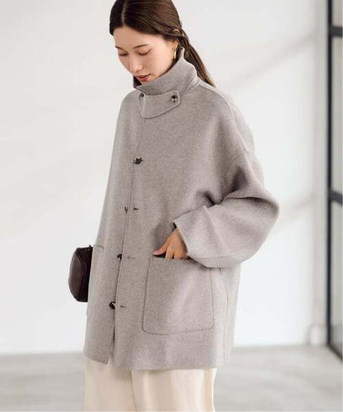 FRAMeWORK(フレームワーク)の「≪追加≫ハミルトンバルカラーミドルコート(ステンカラーコート・レディース・グレー・38/36)」の17枚目の写真