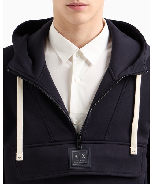 ARMANI EXCHANGE(アルマーニエクスチェンジ)の「【A|X アルマーニ エクスチェンジ】コットンポプリン 長袖シャツ/REGULAR+(シャツ/ブラウス・メンズ・ホワイト/ダークネイビー・LARGE/MEDIUM/SMALL/X-LARGE/X-SMALL)」の4枚目の写真